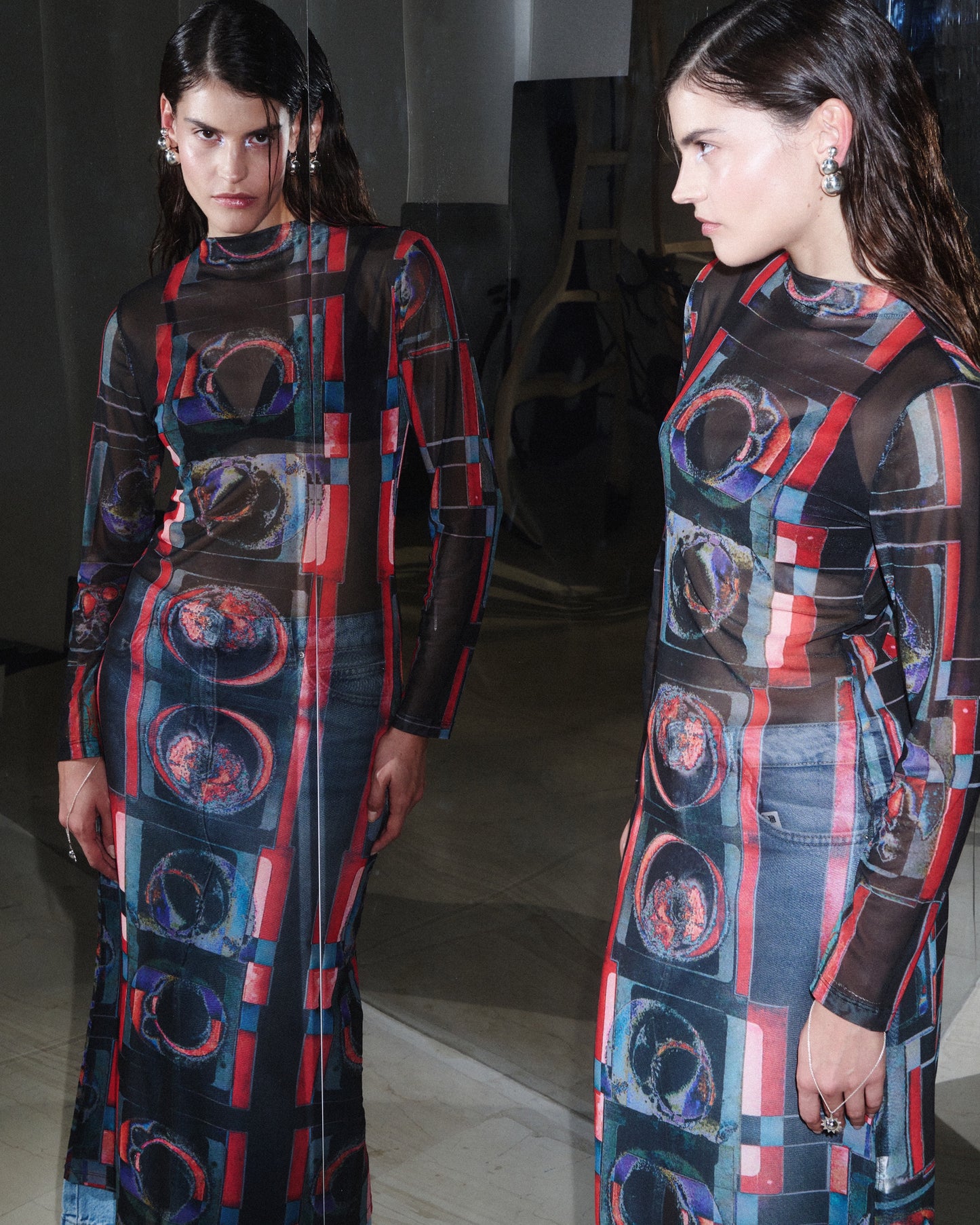 Cell Mesh Dress