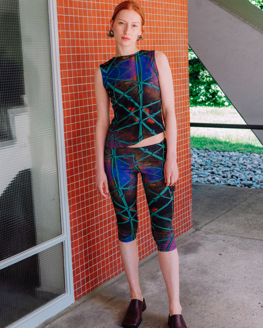 Diagrid Capri Pant