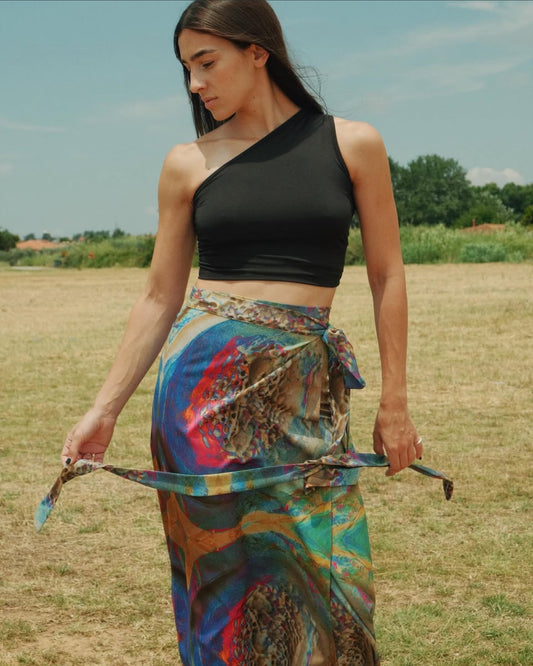 Fossil Wrap Skirt