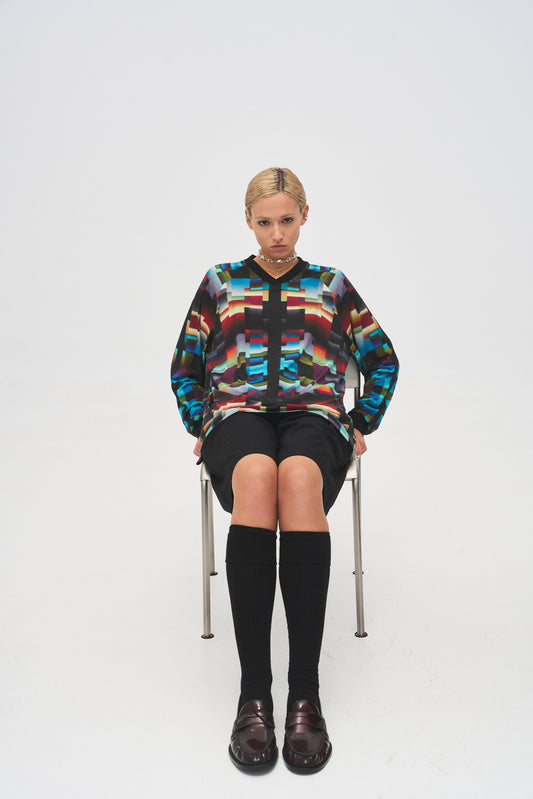 Pixel Jersey Top